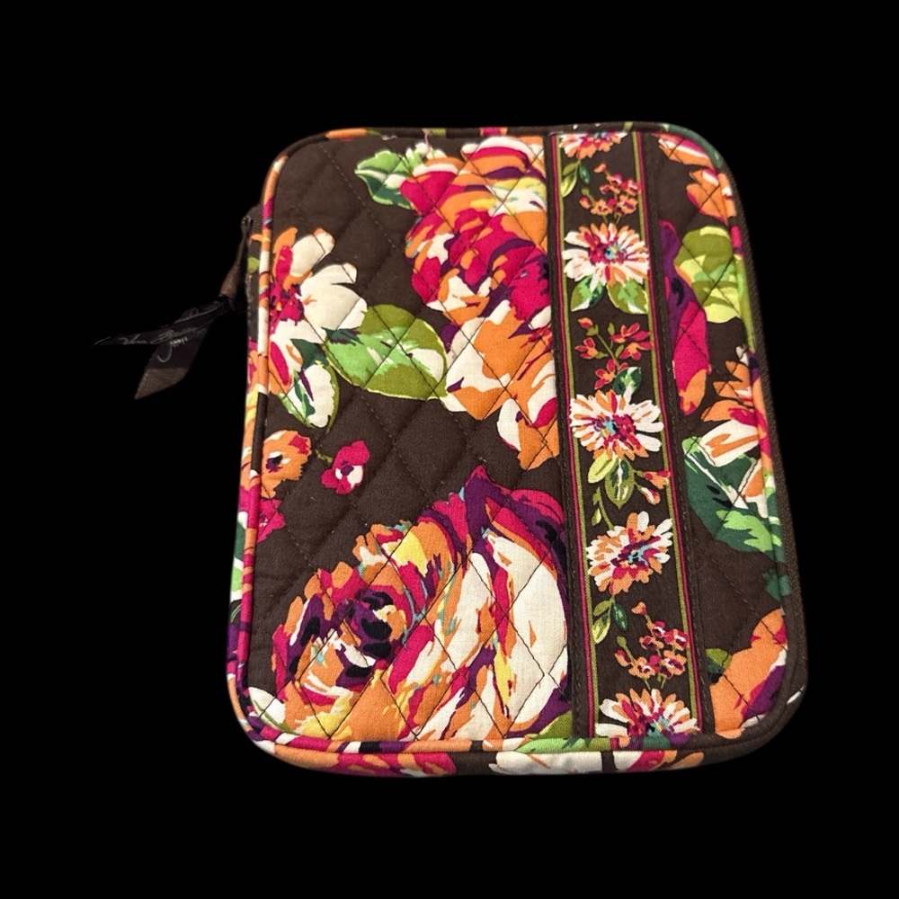 Vera Bradley Brown Floral Quilted Case